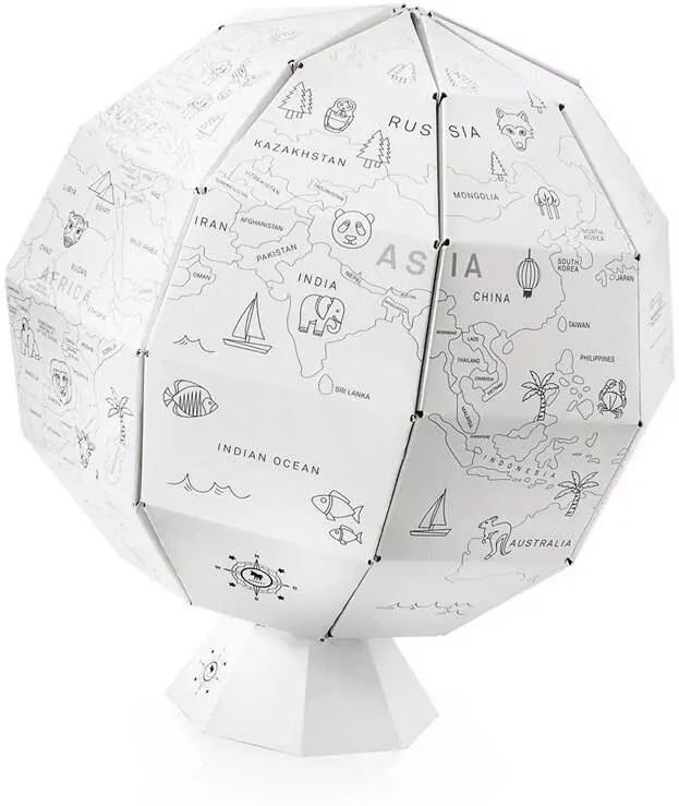 Globus papierowy do kolorowania - tantis.pl