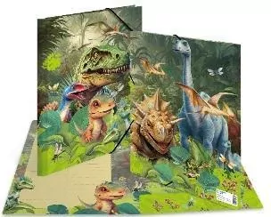 Teczka A4 z gumkami Dinozaury - tantis.pl