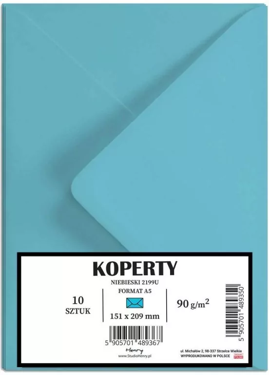 Koperty A5 niebieskie - tantis.pl