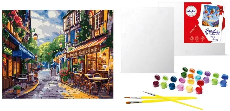 Malowanie po numerach. Ulica we Francji 40x50cm - tantis.pl