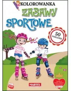 Kolorowanka z naklejkami. Zabawy sportowe - tantis.pl