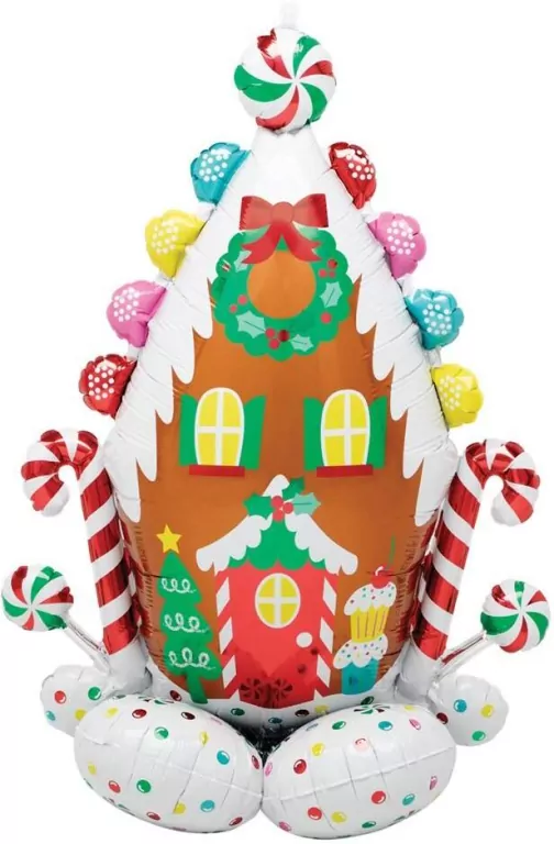 Balon foliowy AirLoonz domek z piernika 81x129cm - tantis.pl