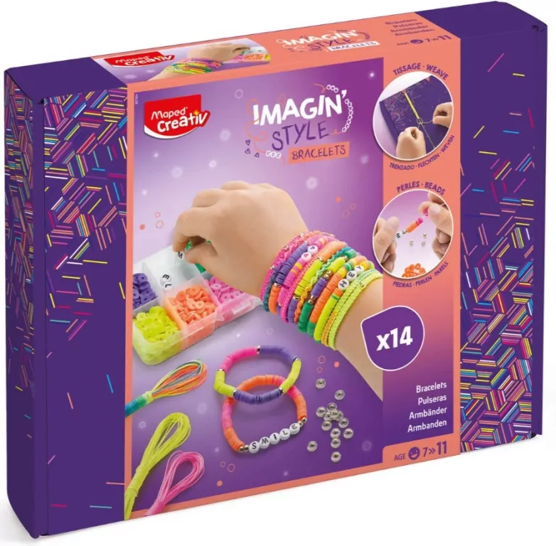 Maped. Creativ, Bransoletki neonowe, 14 sztuk - tantis.pl