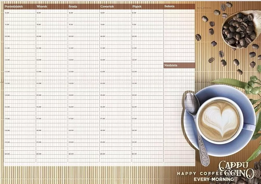 Podkład na biurko. Planer Kawa - tantis.pl