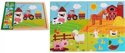Puzzle drewniane 4 obrazki - tantis.pl