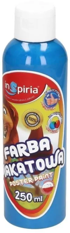 Farba plakatowa niebieska 250ml - tantis.pl