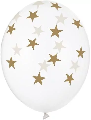 Balony Gwiazdki Crystal Clear 30cm - tantis.pl