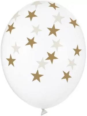 Balony Gwiazdki Crystal Clear 30cm