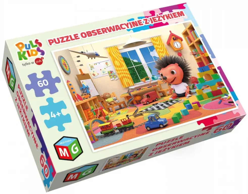 Alexander. Puzzle. Obserwacyjne z Jeżykiem, 60 elementów - tantis.pl