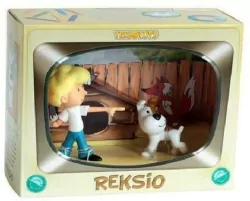 Zestaw figurek: Chłopiec i Reksio (mały)