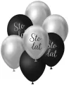 Balony B&C bukiet srebrno-czarny sto lat - tantis.pl