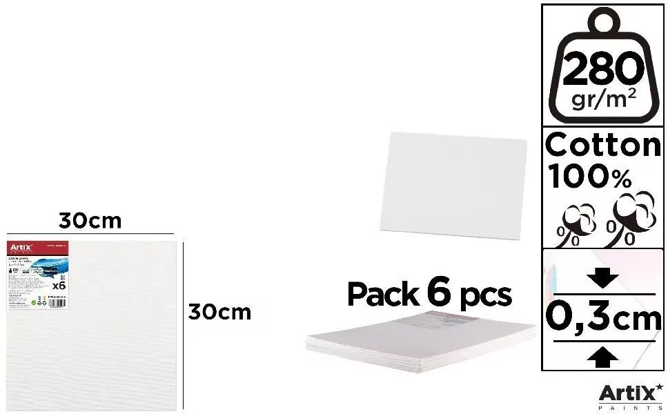 Tablica malarska 30x30x0,3cm 280G/m2 - tantis.pl
