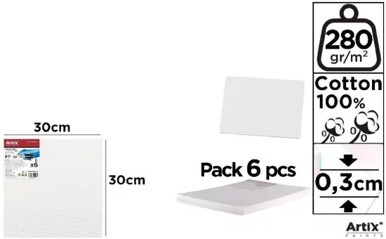 Tablica malarska 30x30x0,3cm 280G/m2