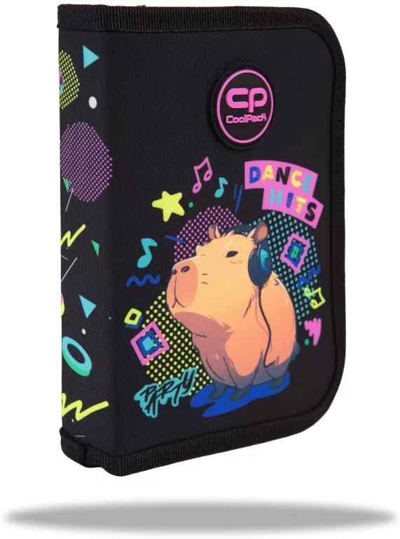 Piórnik jednoklapkowy bez wyposażenia Coolpack Clipper Capybara Music - tantis.pl