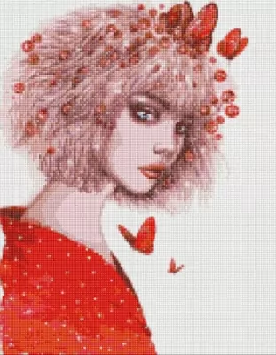 Diamentowa mozaika. Pocałunek motyli 40x50cm