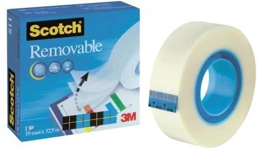Taśma klejąca. Scotch Magic Removable, 19mm - tantis.pl