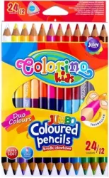 Kredki ołówkowe trójkątne dwustronne 12 sztuk