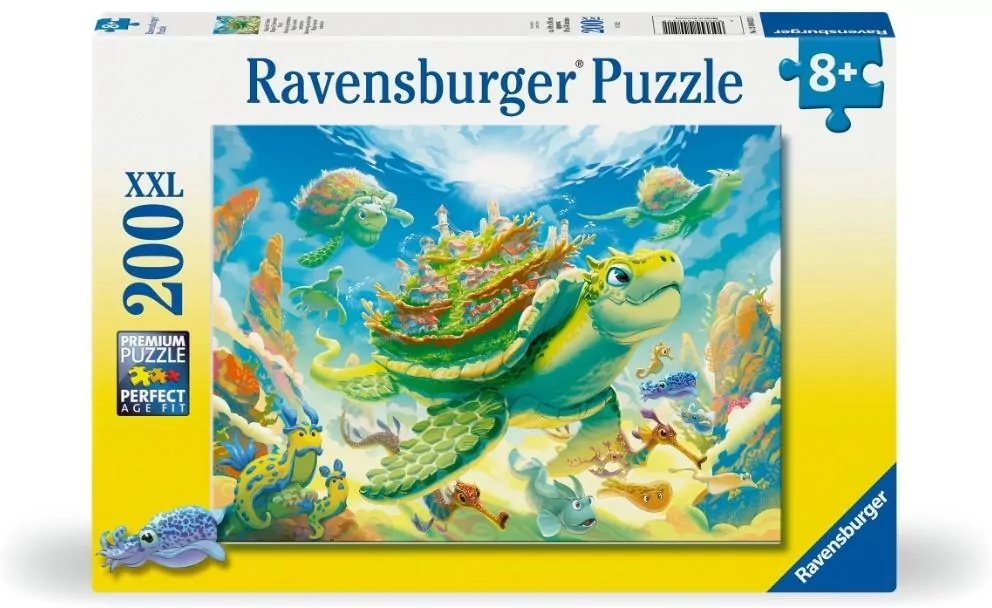 Puzzle dla dzieci 2D: Żółw 200el - tantis.pl