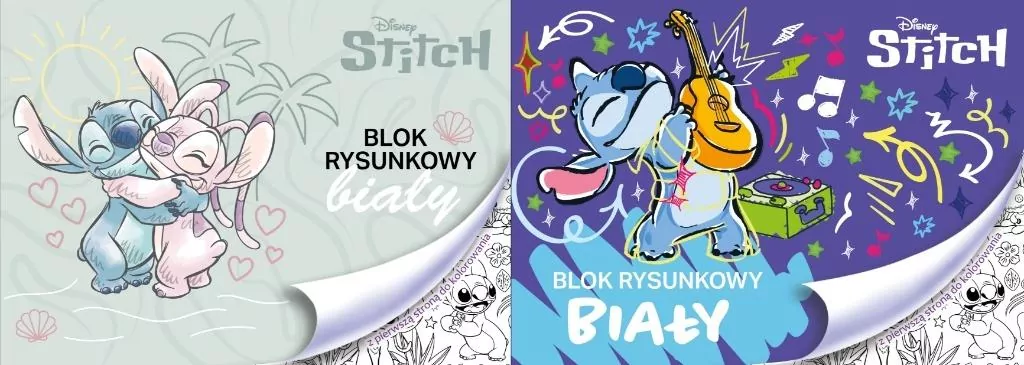 Blok rysunkowy biały A4/20K Stitch mix - tantis.pl