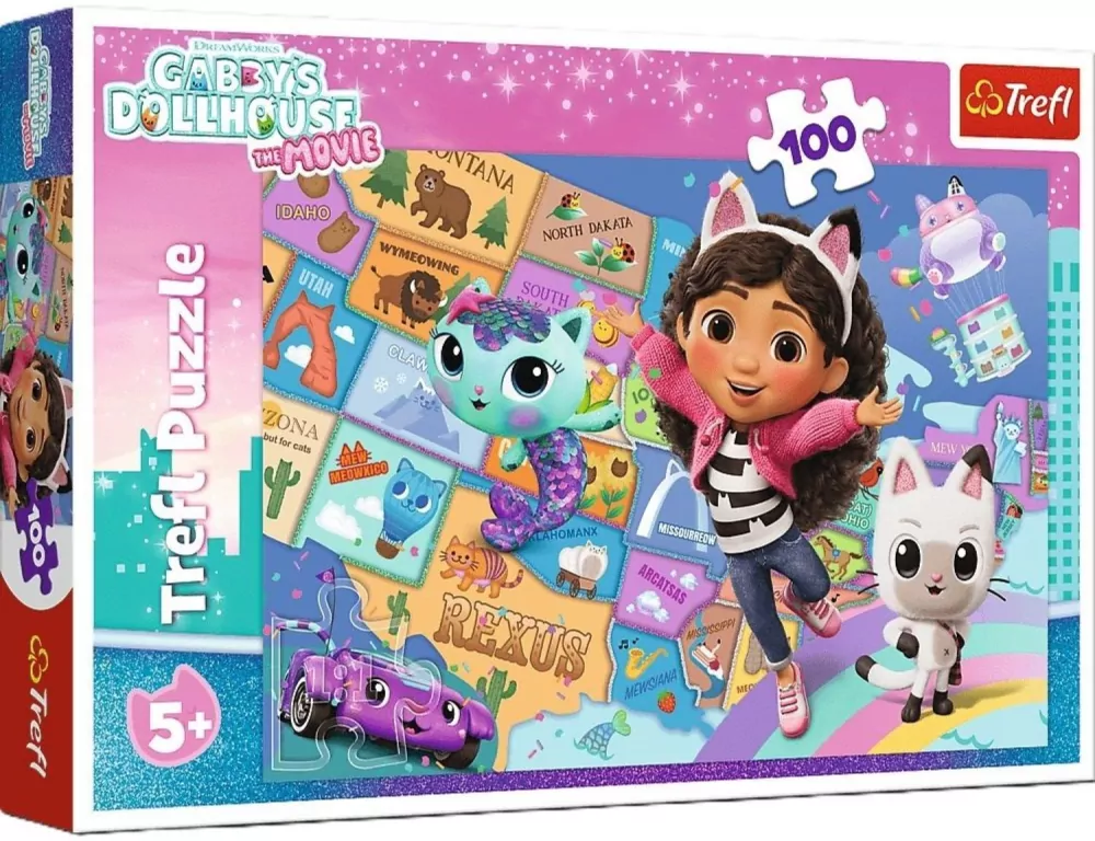 Puzzle 100 Przyjaźń w kocim domku TREFL - tantis.pl