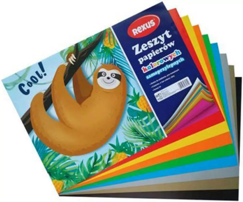 Zeszyt papierów kolorowych samoprzylepnych. A4/8k. 1 sztuka - tantis.pl