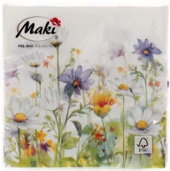SERWETKA PAP 3W 250X250 KWIAT 40201 PM OP