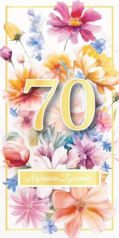 Karnet Urodziny 70 - tantis.pl