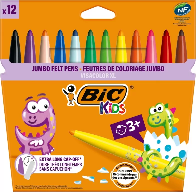 Flamastry Kids Visacolor XL 12 kolorów BIC - tantis.pl