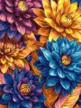 Malowanie po numerach - Jasne dalie 30x40cm - tantis.pl