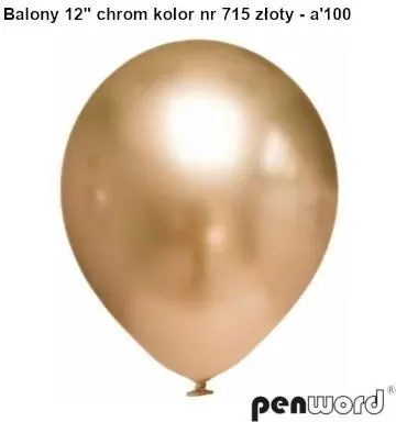 Balony chrom złote 30,5cm - tantis.pl
