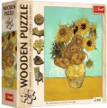 Trefl. Puzzle drewniane 200. Słoneczniki - tantis.pl