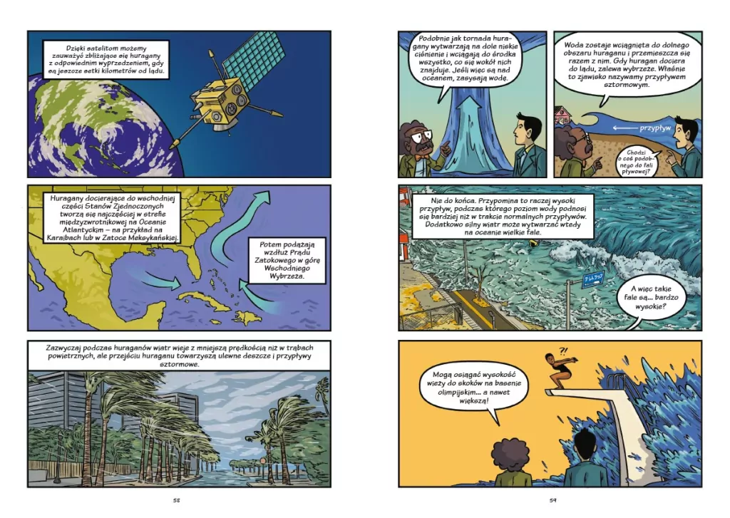 Zwariowana pogoda - burze, meteorologia i klimat. Naukomiks - tantis.pl