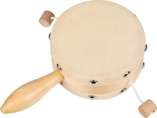 Bębenek naturalny z koralikami