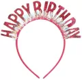 Opaska Happy Birthday 18x18cm różowa - tantis.pl