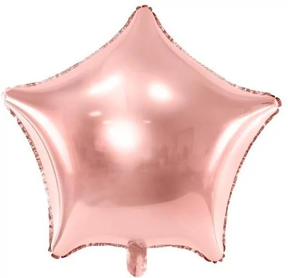 Balon foliowy 48cm. Gwiazdka. Różowe złoto - tantis.pl