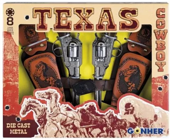 Zestaw kowbojski 2 rewolwery z kaburami - tantis.pl