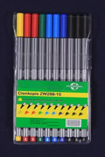 Cienkopisy trójkątne 10 kolorów - tantis.pl
