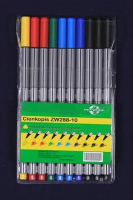 Cienkopisy trójkątne 10 kolorów