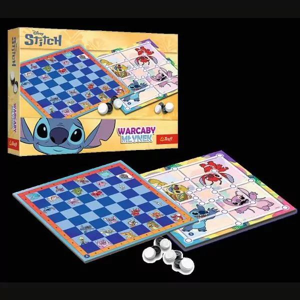 Warcaby i Młynek Lilo&Stitch TREFL - tantis.pl