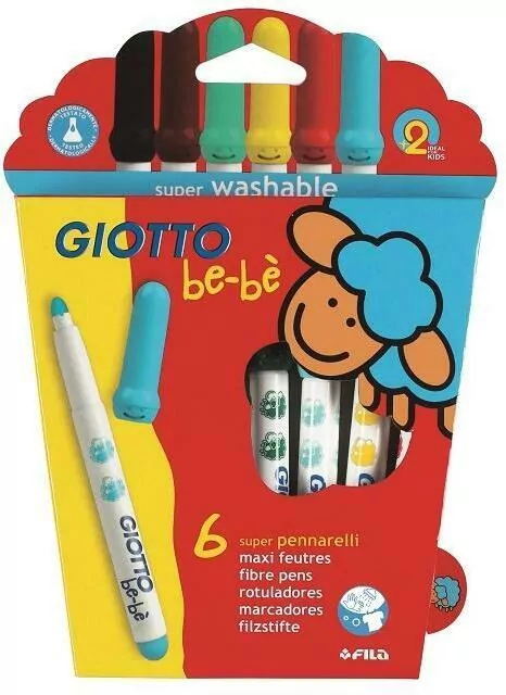 Pisaki Grube 6 kolorów Bebe - tantis.pl