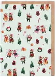 Kartka Boże Narodzenie Myszki, eko koperta K142