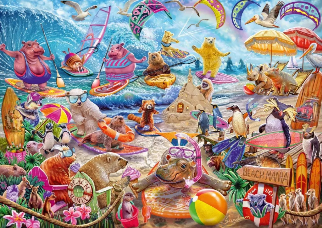 Puzzle PQ 1000 Zwierzaki na plaży (Beach Mania) G3 - tantis.pl