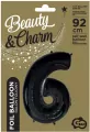 Balon foliowy B&C cyfra 6 czarna 92cm - tantis.pl