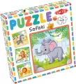 Moje pierwsze puzzle. Safari 4x6 elementów - tantis.pl