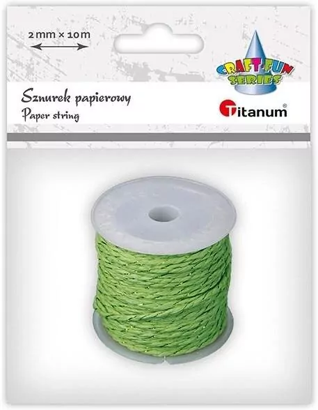 Sznurek papierowy 2mm 10m zielono-złoty - tantis.pl