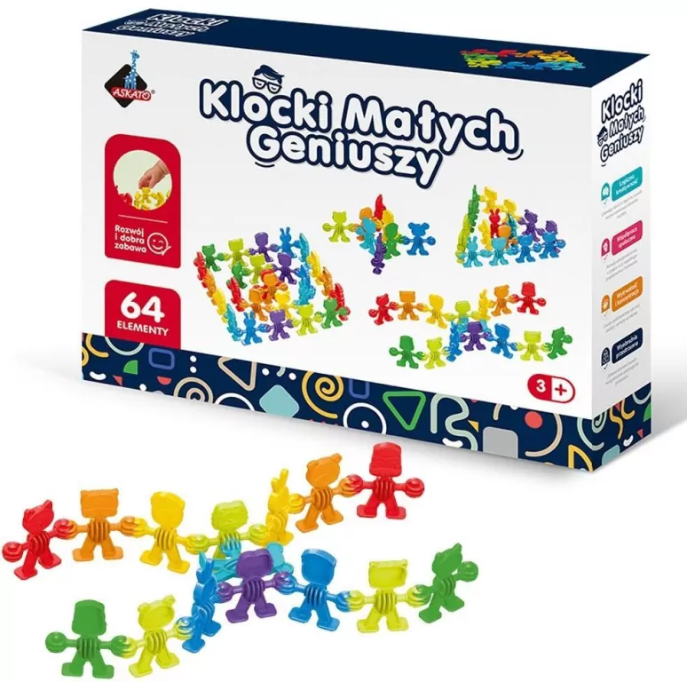 Klocki małych geniuszy. Liczmany 64el - tantis.pl