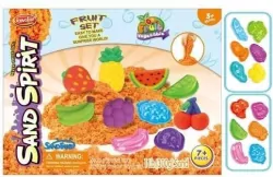 Magiczny piasek z foremkami owoce