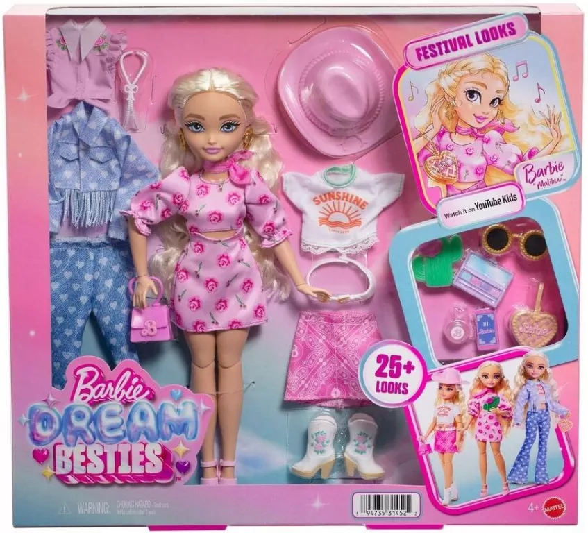 Barbie Dream Besties Malibu Festiwalowe stylizacje - tantis.pl