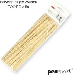 Drewniane patyczki długie 250mm