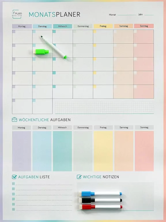 Planer magnetyczny miesięczny. Wer.niemiecka - tantis.pl